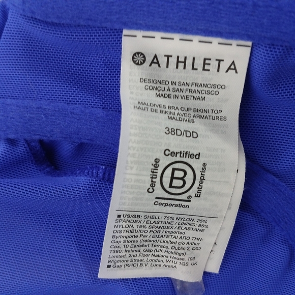 Athleta High Neck Bikini Top. Size 38DD - Picture 4 of 5